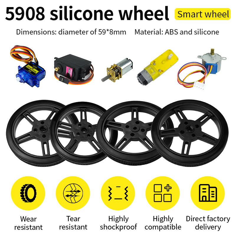 Servo Motor Sg90 - 5908 Pneumatico in silicone Ruota a