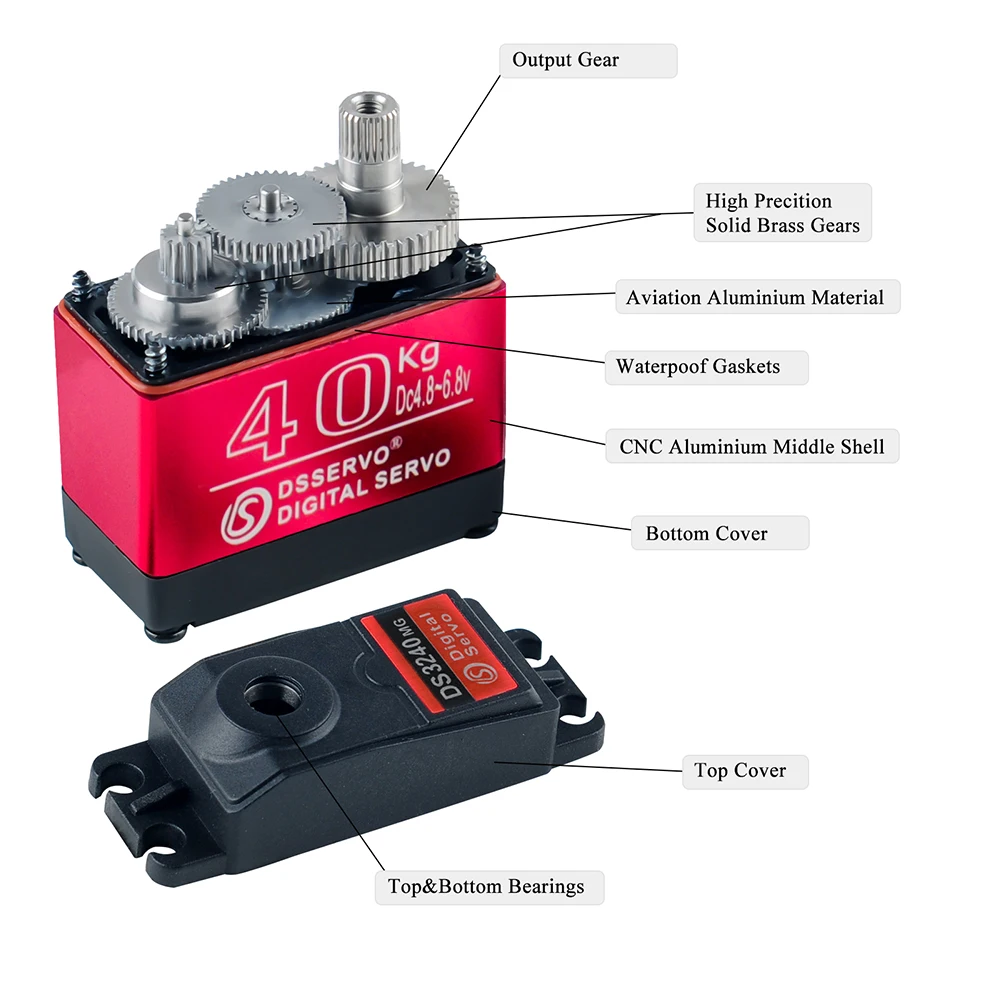 40KG Dsservo DS3240 Grande Cop - Servo Motor Sg90 recensione e prezzo
