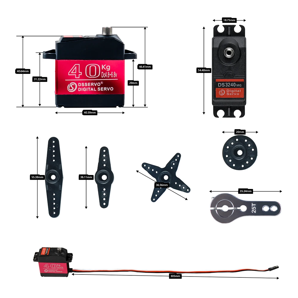 40KG Dsservo DS3240 Grande Cop - Servo Motor Sg90 recensione e prezzo