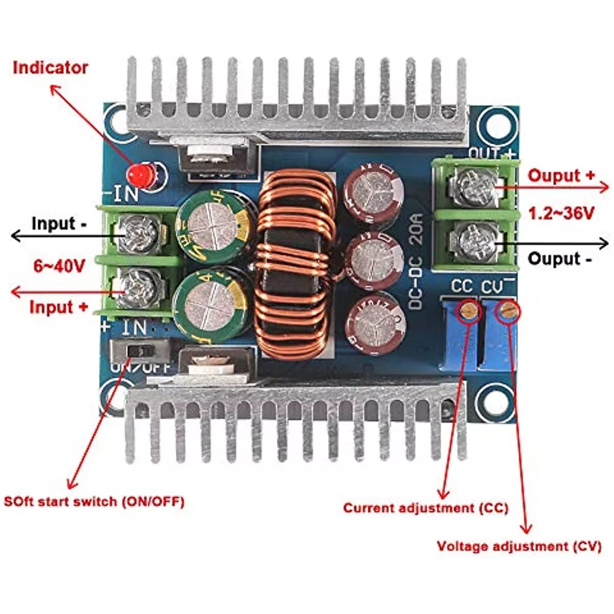 Modulo step down CC CV 20A 300 - Dc Power Supply Variable recensione e prezzo